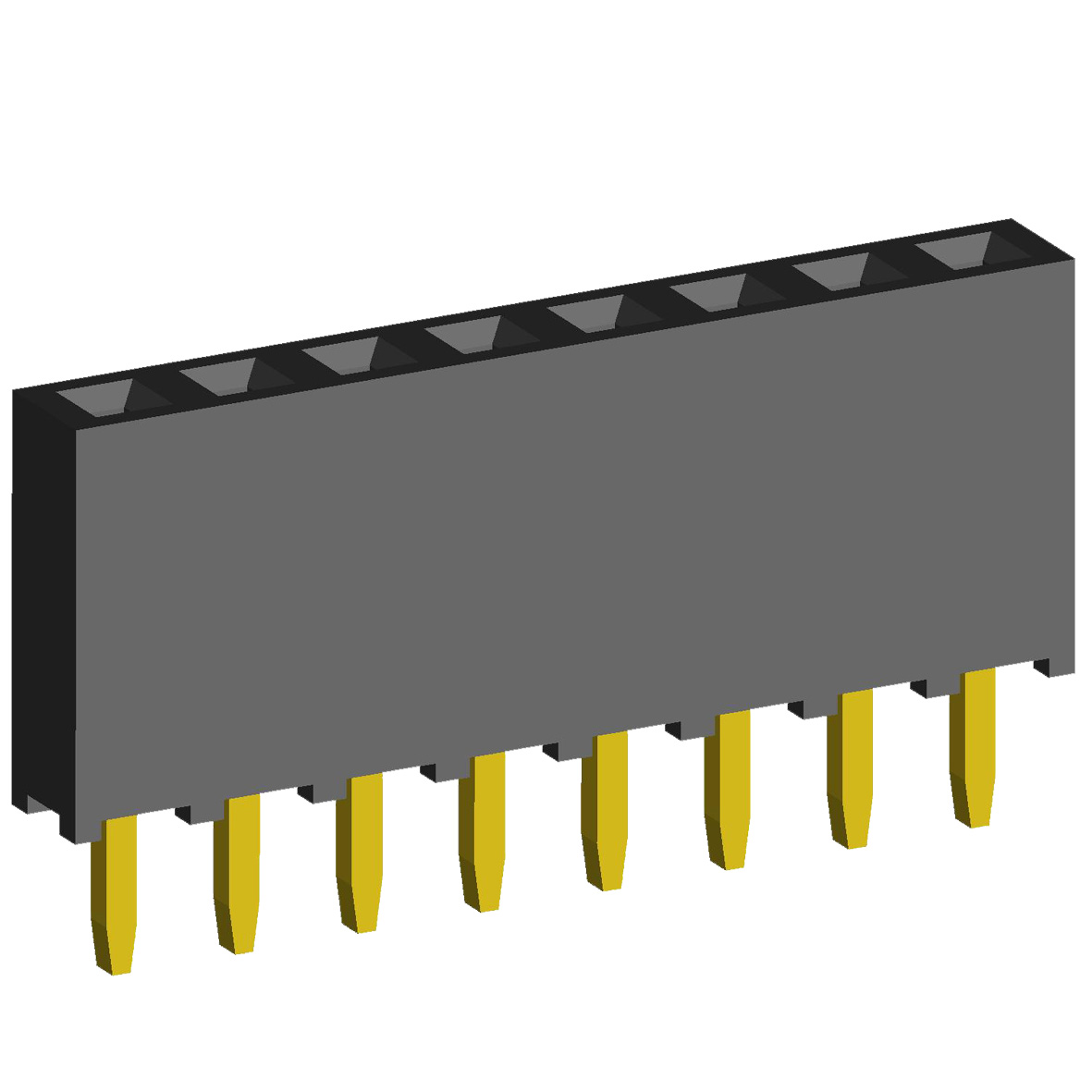 2.00mm PCB Socket Single Row Straight Dip Type.(H=6.35)